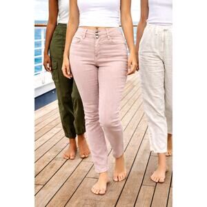 Torrid Womens Slim Leg Stretch Denim Designer Jeans Pink 20R